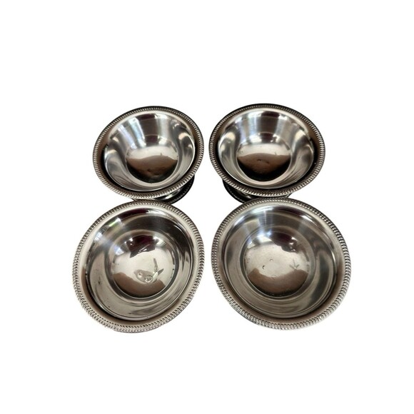 Vollrath Japan Stainless Steel Vintage Coupes Ice Cream Cups X 4 Retro - Picture 2 of 6